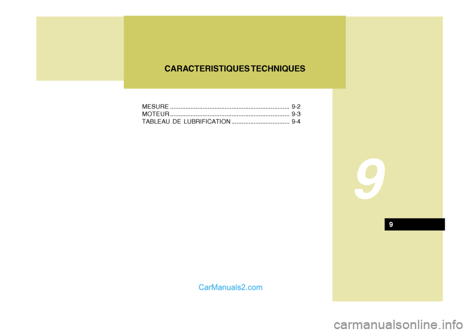 Hyundai Sonata 9
MESURE...................................................................... 9-2
MOTEUR ...................................................................... 9-3
TABLEAU DE LUBRIFICATION .......... Hyundai Sonata 9
MESURE...................................................................... 9-2
MOTEUR ...................................................................... 9-3
TABLEAU DE LUBRIFICATION ..........