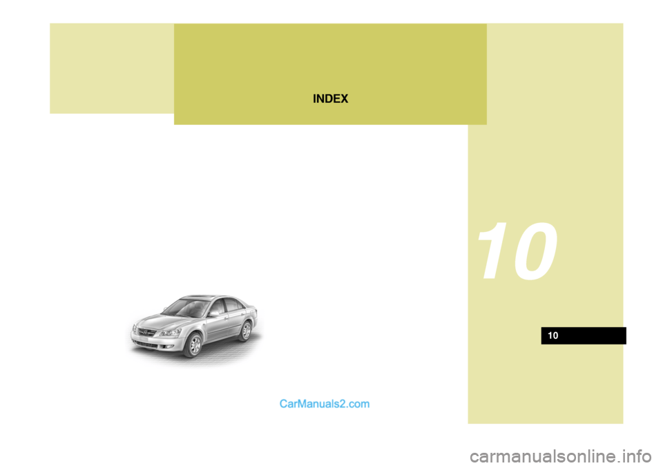 Hyundai Sonata INDEX
10
10 Hyundai Sonata INDEX
10
10