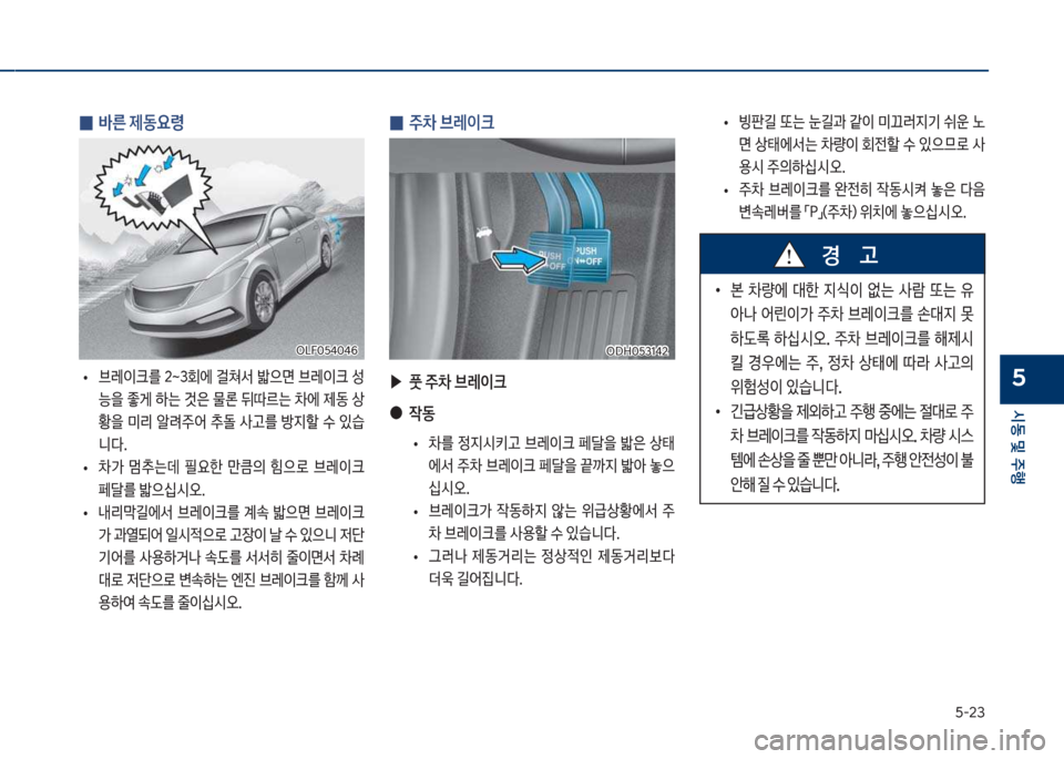 Hyundai Sonata Hybrid 2017  쏘나타 LF HEV/PHEV - 사용 설명서 (in Korean) 택-23
	&동 및 주