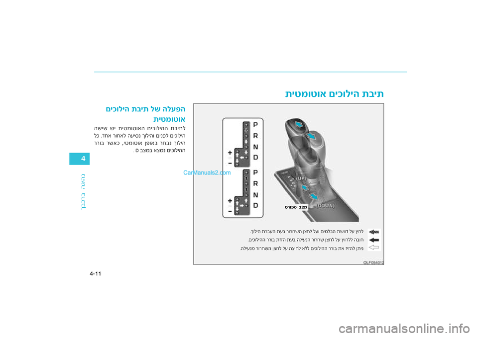 Hyundai Sonata Hybrid 2016 הוראות תפעול לנהג Hyundai Sonata Hybrid 2016 הוראות תפעול לנהג