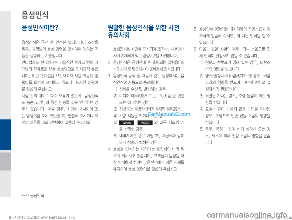 Hyundai Sonata Hybrid 2016  LF쏘나타 하이브리드 표준4 내비게이션 (in Korean) �����*�
:¿
K	
음성인식이란?

: