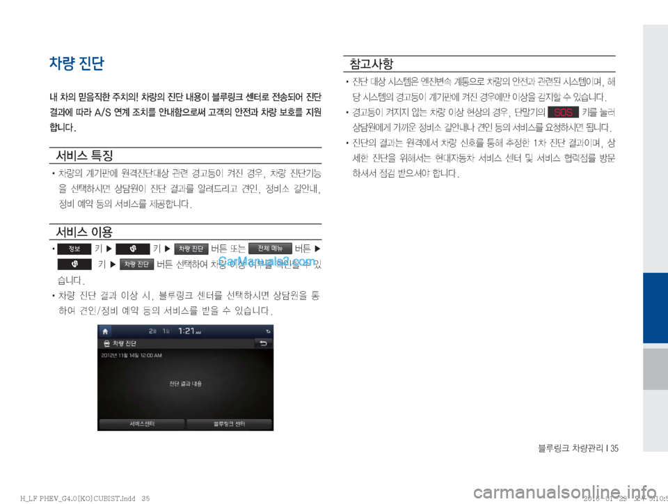 Hyundai Sonata Hybrid 2016  LF쏘나타 하이브리드 표준4 내비게이션 (in Korean) 6Bü�0Ý™;��*���
차량 진단
r�0
D�