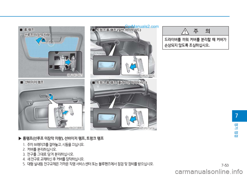 Hyundai Sonata Hybrid 2015  쏘나타 LF HEV/PHEV - 사용 설명서 (in Korean) 7-53
정기 점검
높
OLF074069OLF074069
 
 0
0선(