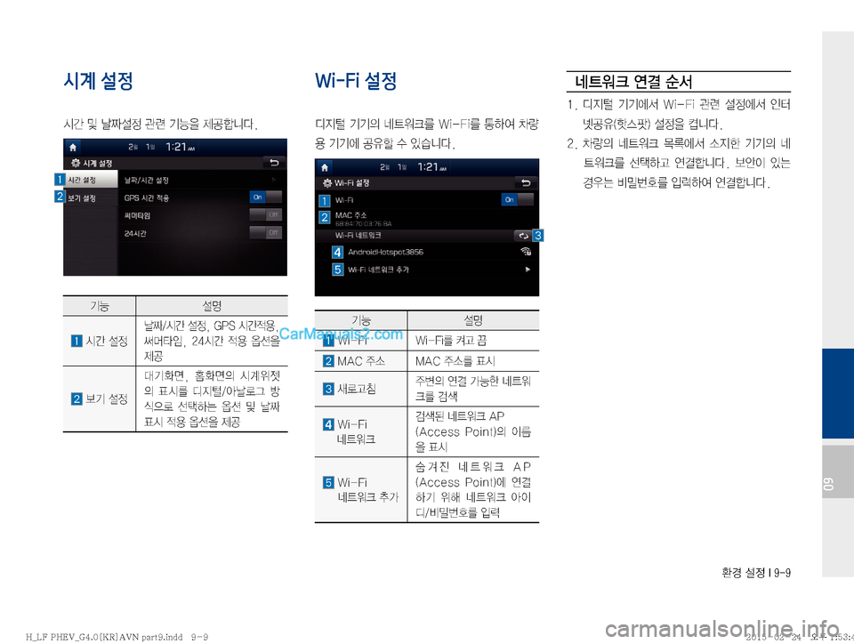 Hyundai Sonata Hybrid 2015  LF쏘나타 하이브리드 표준4 내비게이션 (in Korean) 
ƒ�¸
��*����
09
시계 설정
	&@�Â�f
Þ¸
�™ò�ÝÞ
8�

ÝÞ¸z
�	&@�¸
f
