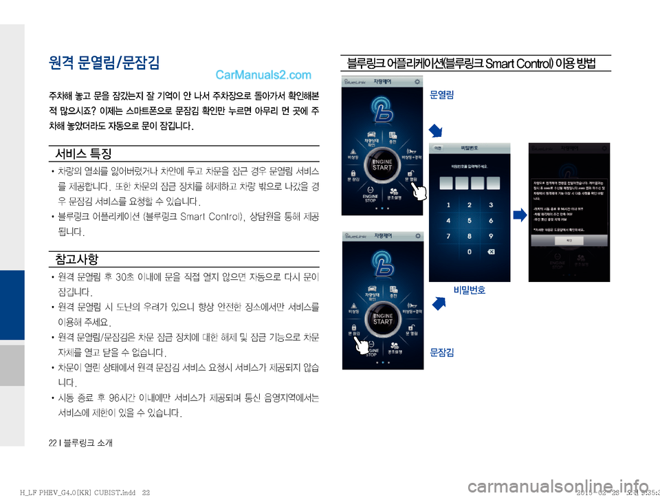 Hyundai Sonata Hybrid 2015  LF쏘나타 하이브리드 표준4 내비게이션 (in Korean) ����*�6Bü�×P
원격 문열림/문잠김

