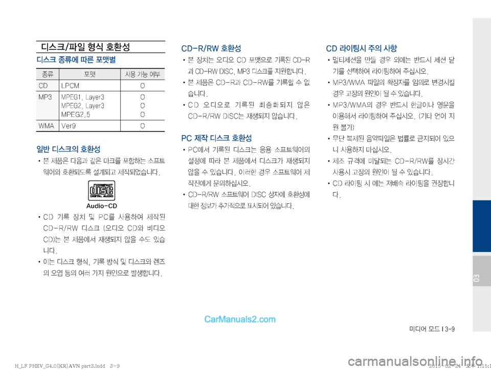 Hyundai Sonata Hybrid 2015  LF쏘나타 하이브리드 표준4 내비게이션 (in Korean) ·c	¯�}X��*����
03
c	 