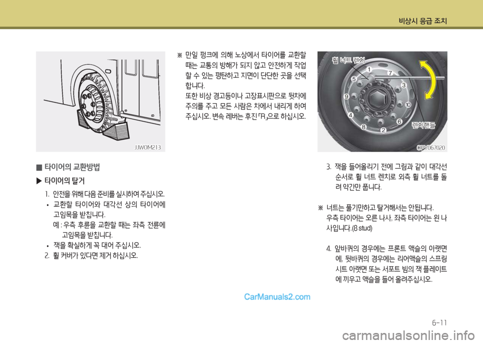 Hyundai Super Aero City 2015  슈퍼 에어로시티 - 사용 설명서 (in Korean) 비상/d 응
