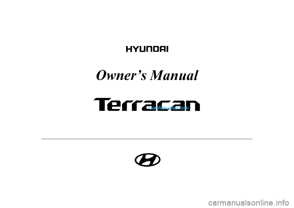 Hyundai Terracan 2007  Owners Manual 