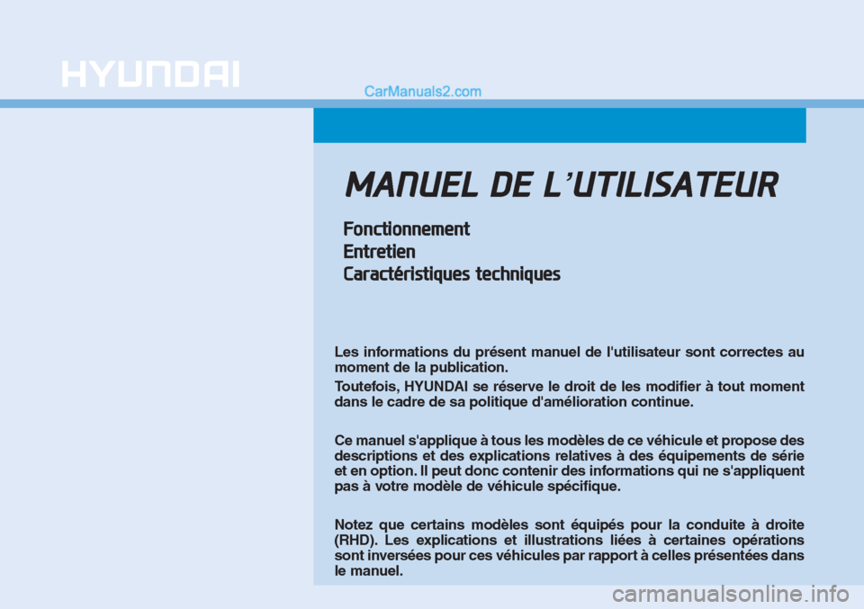 Hyundai Tucson 2019  Manuel du propriétaire (in French) 