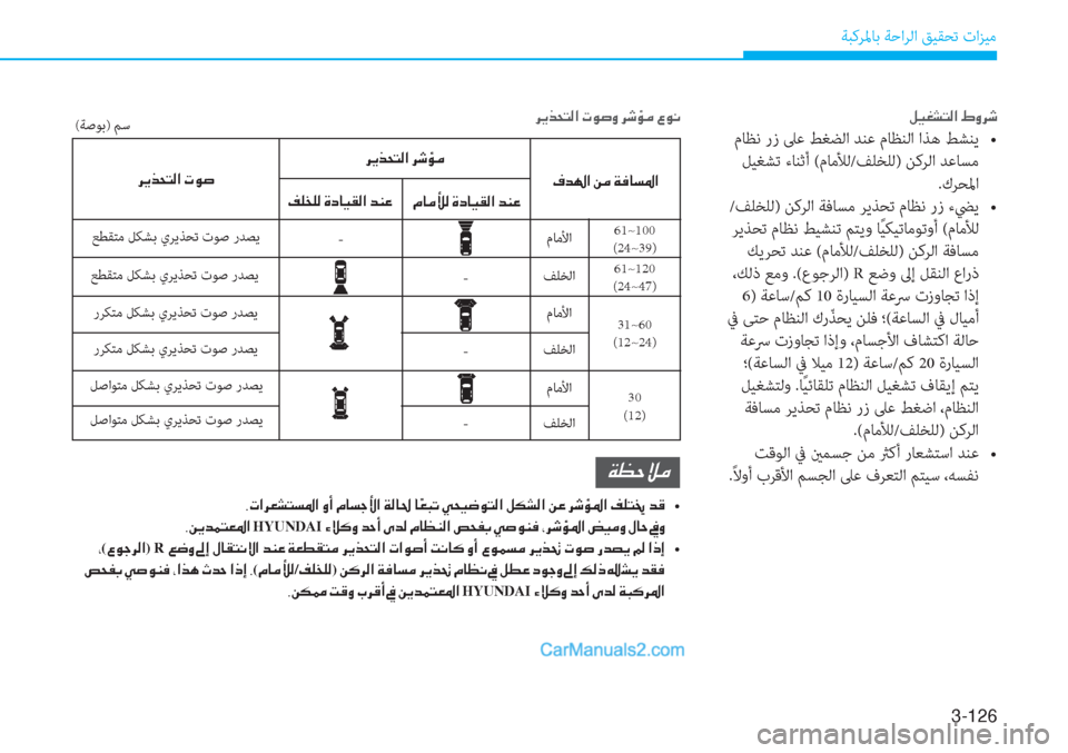 Hyundai Tucson 2019  دليل المالك 3-126
ﺔﺒﻛﺮﳌﺎﺑ ﺔﺣاﺮﻟا ﻖﻴﻘﺤﺗ تاﺰﻴﻣ
�º�Ë�©�p�L�¸�?��Ÿ�È�h�o
��c��I�j��/�1�