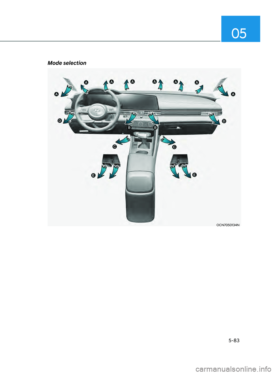 HYUNDAI ELANTRA SEL 2021 Owners Manual 05
5-83
Mode selection
OCN7050134N HYUNDAI ELANTRA SEL 2021 Owners Manual 05
5-83
Mode selection
OCN7050134N