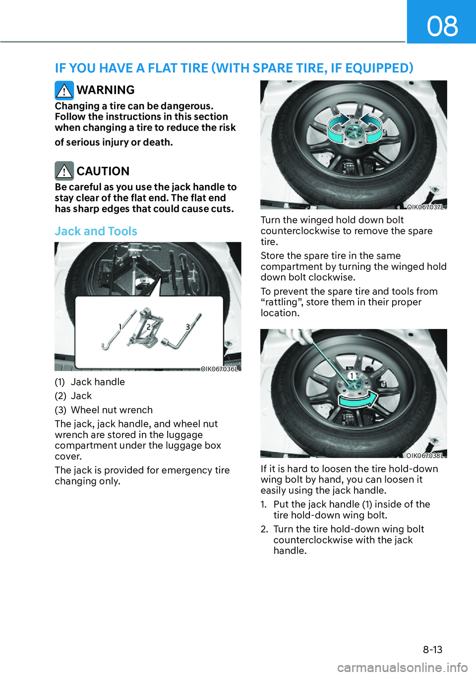 HYUNDAI GENESIS G70 2022  Owners Manual 08
8-13
�,�)��<�2�8��+�$�9�(��$��)�/�$�7��7�,�5�(�