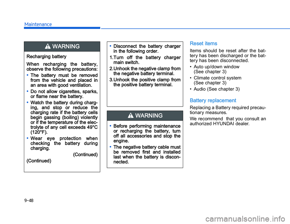 HYUNDAI I20 2017  Owners Manual �1�.�)��,�2�0�4�/�3�4�2�4�-�3
RReset itemsItems  should  be  reset  after  the  bat-
tery has been discharged or the bat-
tery has been disconnected.
• Auto up/down window 
(See chapter 3)
• Clim