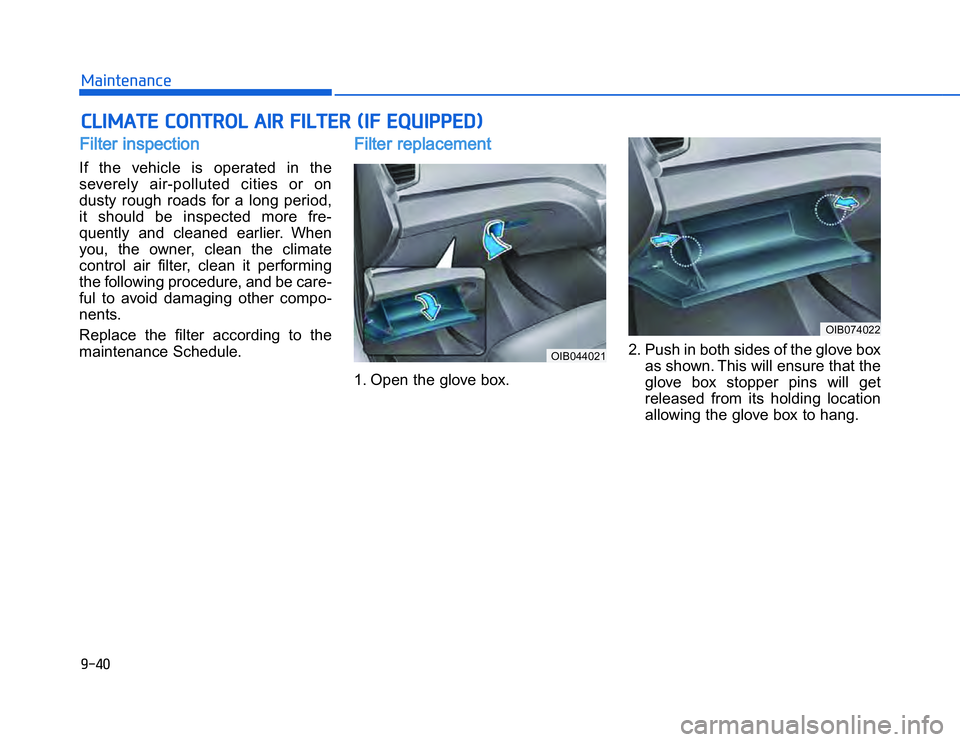 HYUNDAI I20 2014  Owners Manual �1�.�)��,�2�0�4�/�3�4�2�4�-�3����!�� ��$�#���"�����#� �!��#��!���$��#�
�!��#�$���!���$��Filter inspectionIf  the  vehicle  is  operated  in  the
severely  air-polluted  cities 