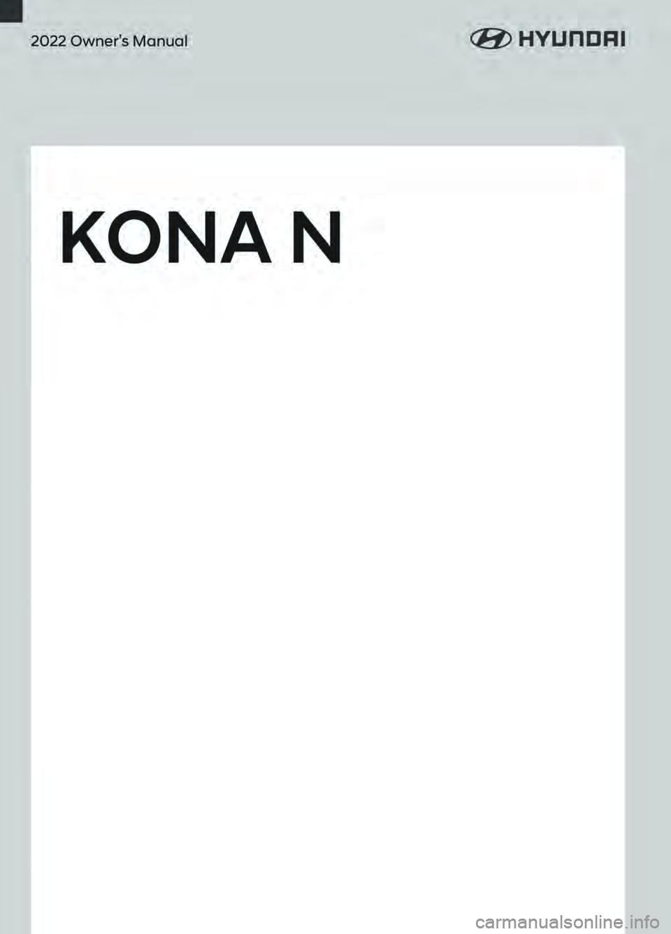 HYUNDAI KONA 2023  Owners Manual 