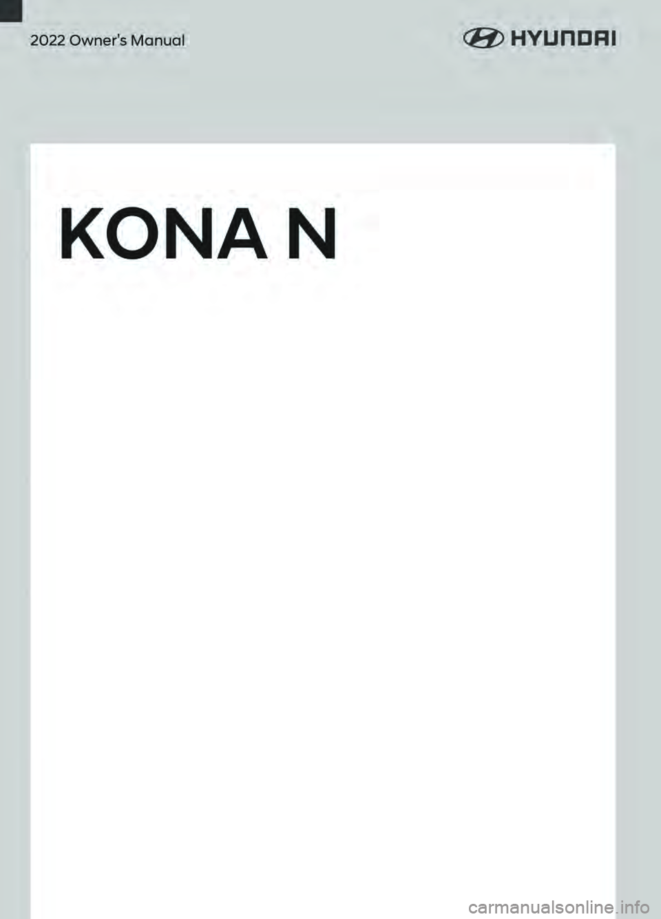 HYUNDAI KONA 2023 Owners Manual (478 Pages)