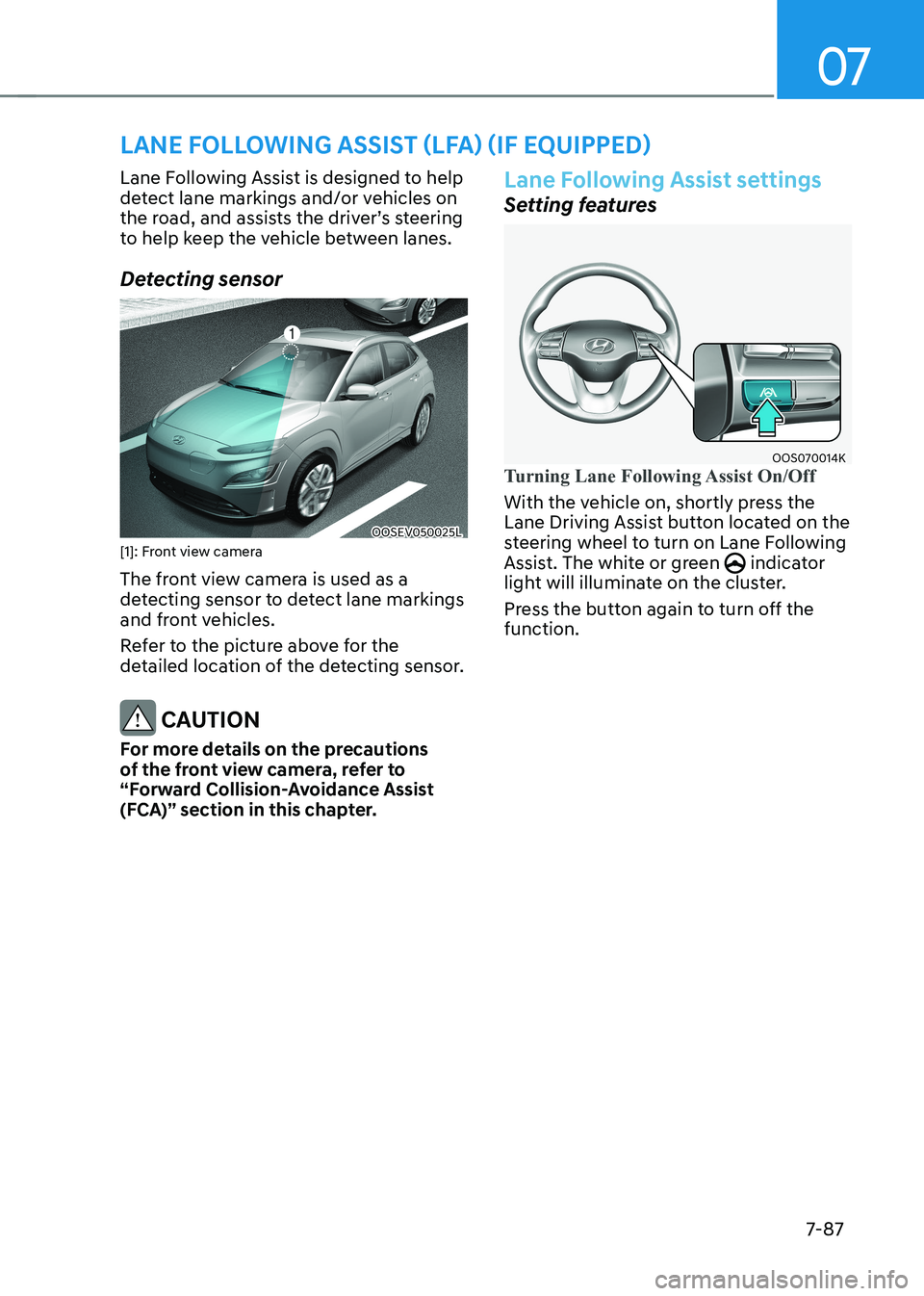HYUNDAI KONA EV 2023 Owners Manual (548 Pages), Page 420 Driver