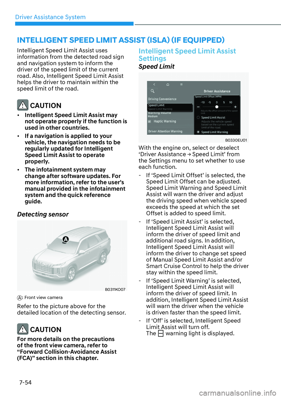 HYUNDAI PALISADE 2023  Owners Manual Driver Assistance System7-54
�,�1�7�(�/�/�,�*�(�1�7��6�3�(�(���/�,�0�,�7��$�6�6�,�6�7�