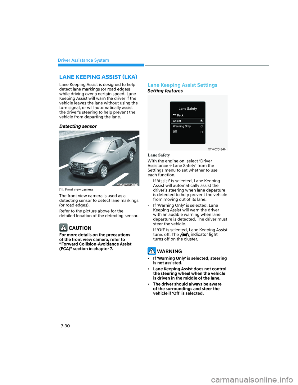 HYUNDAI SANTA CRUZ 2023  Owners Manual Driver Assistance System
7-30
�/�$�1�(��.�(�(�3�,�1�*��$�6�6�,�6�7�