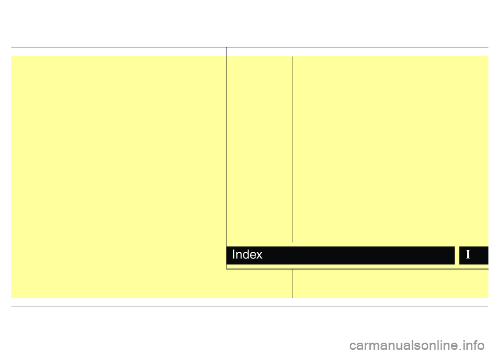 HYUNDAI TUCSON 2011  Owners Manual IIndex  