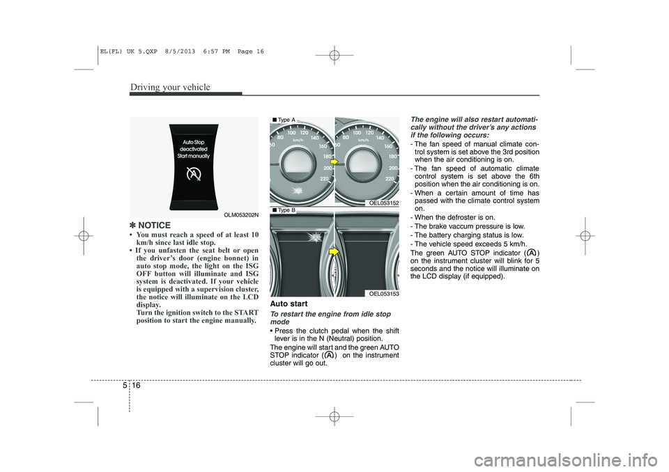 HYUNDAI IX35 2014  Owners Manual Driving your vehicle
16
5
✽✽
NOTICE 
