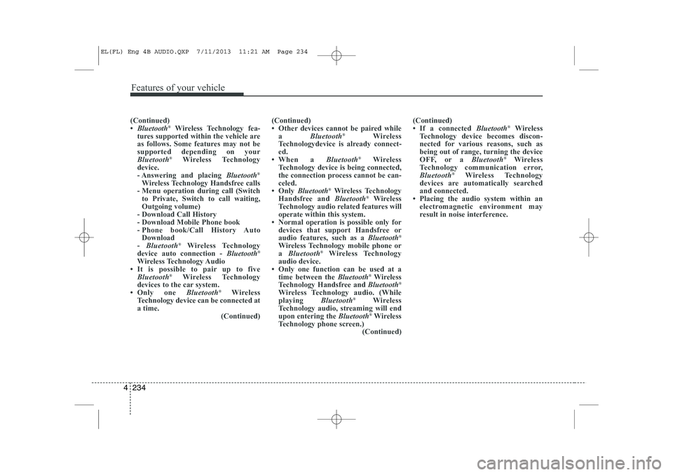 HYUNDAI IX35 2014  Owners Manual Features of your vehicle
234
4
(Continued) 