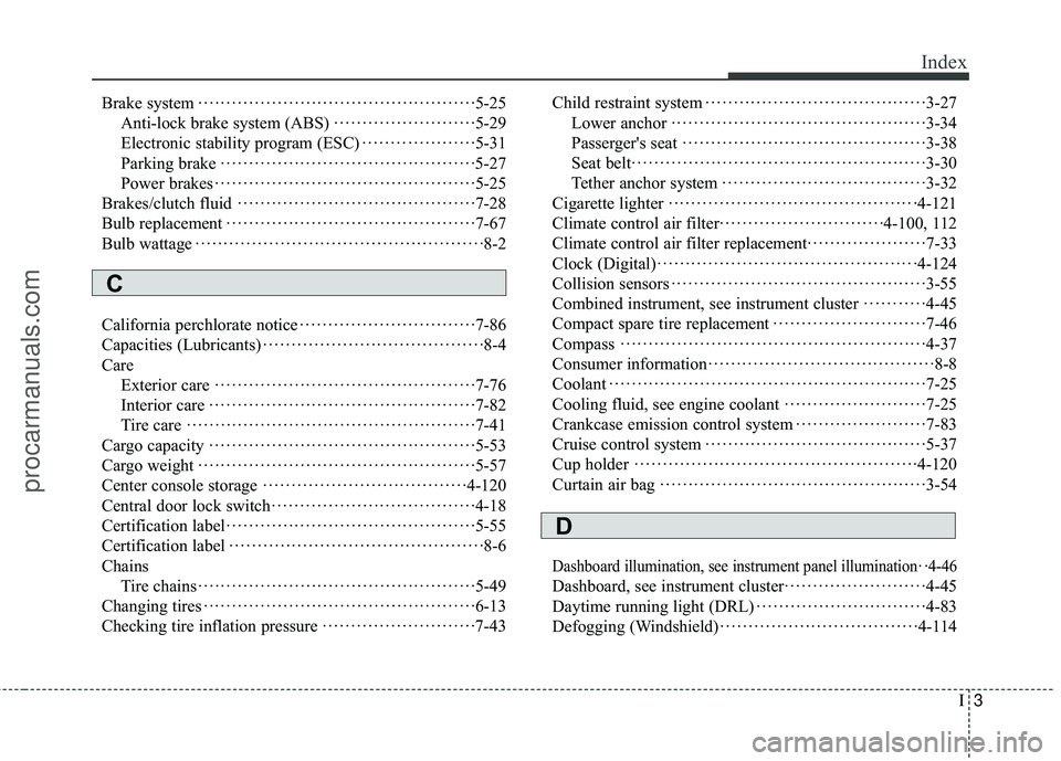 HYUNDAI COUPE 2016 Owners Manual I3
Index
Brake system··················\
··················\
············ ·5-25
Anti-lock brake system (ABS) ··················\
·· HYUNDAI COUPE 2016 Owners Manual I3
Index
Brake system··················\
··················\
············ ·5-25
Anti-lock brake system (ABS) ··················\
··