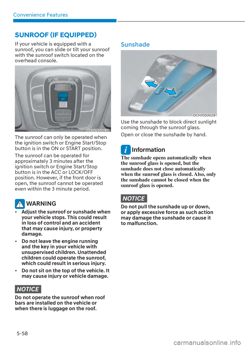 HYUNDAI ELANTRA HYBRID 2023  Owners Manual Convenience Features5-58
�6�8�1�5�2�2�)�