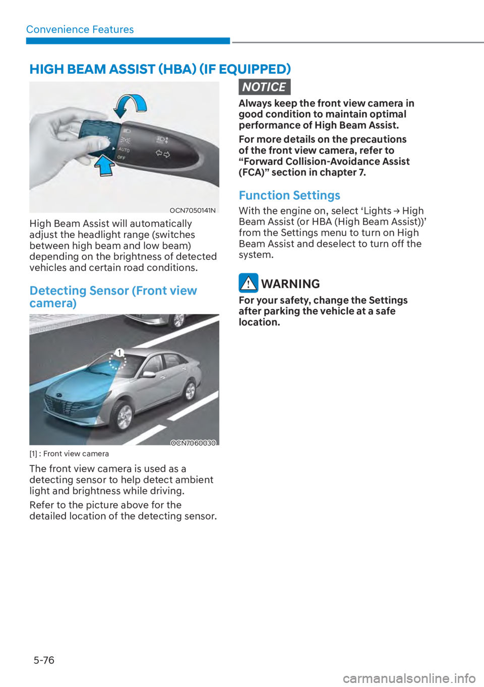 HYUNDAI ELANTRA HYBRID 2023  Owners Manual Convenience Features5-76
�+�,�*�+��%�(�$�0��$�6�6�,�6�7�