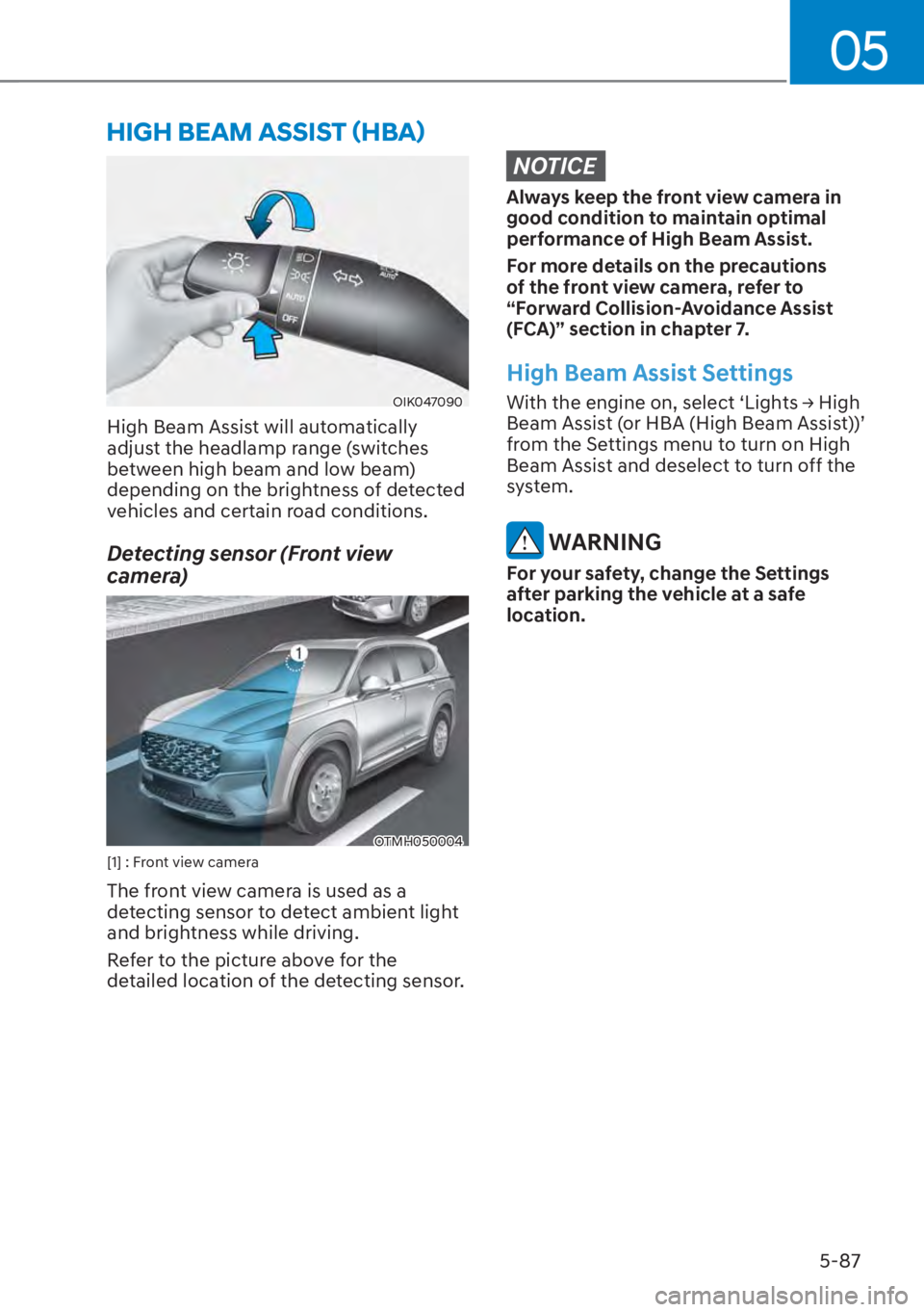 HYUNDAI SANTA FE HYBRID 2023  Owners Manual 05
5-87
�+�,�*�+��%�(�$�0��$�6�6�,�6�7�