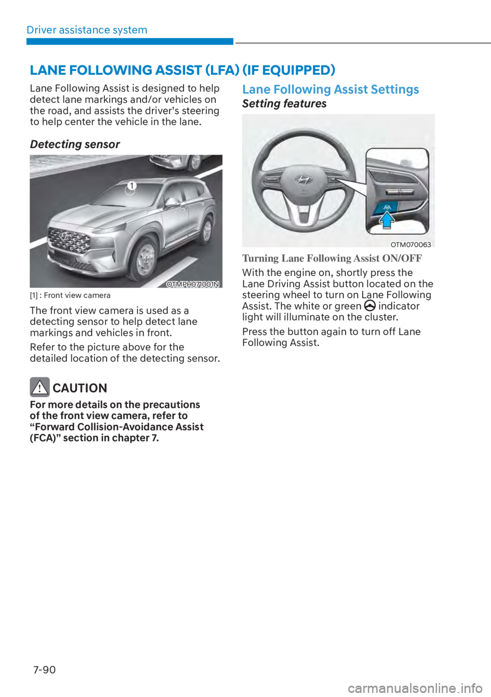 HYUNDAI SANTA FE HYBRID 2023  Owners Manual Driver assistance system7-90
�/�$�1�(��)�2�/�/�2�:�,�1�*��$�6�6�,�6�7�