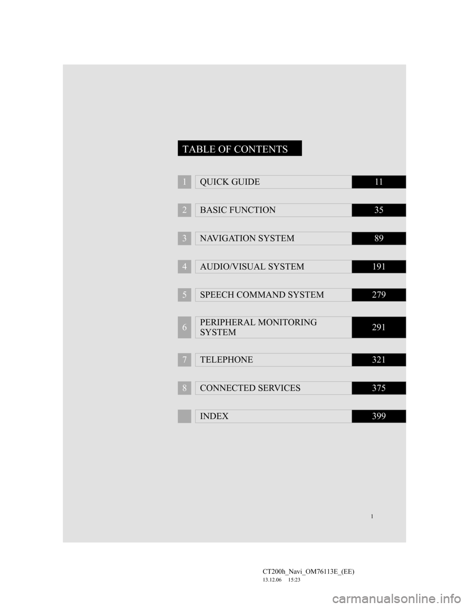 Lexus CT200h 2014  Navigation manual (in English) 