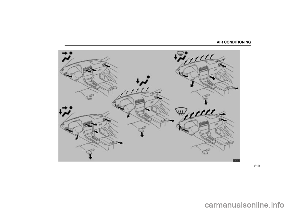 Lexus ES300 2001  Owners Manuals (in English) AIR CONDITIONING
219
20E002±1 