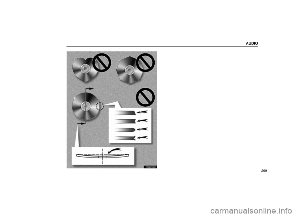 Lexus ES300 2001  Owners Manuals (in English) AUDIO
269
ss22072 