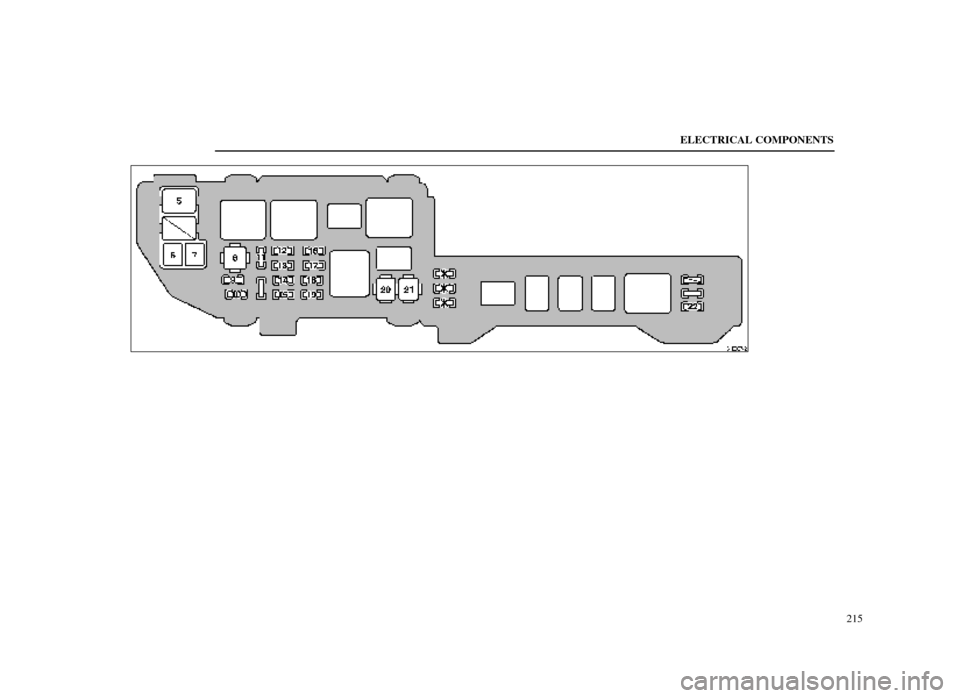Lexus ES300 1998  Owners Manuals (in English) ELECTRICAL COMPONENTS215
64E037±2 