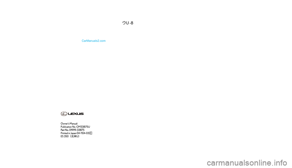 Lexus ES350 2011  Owners Manuals �$
�
�.�& �+
�4
�, �-
�6
�% �3
�
�
�
�
�
�
�
�
��  