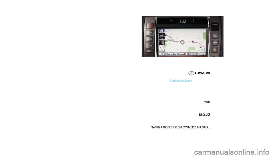 Lexus ES350 2011  Navigation Manual 