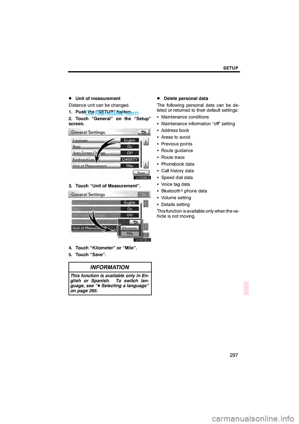 Lexus ES350 2011  Navigation Manual 


\b 	
 \f
\f\f\b
\b	
 \f	 
\b	 
 
\b	
  \b\f  \b\b	
 	 \f\f
 	 \b\f \f\b
\f\f
 	 \b 	
 \f
\f\f\b
 	 