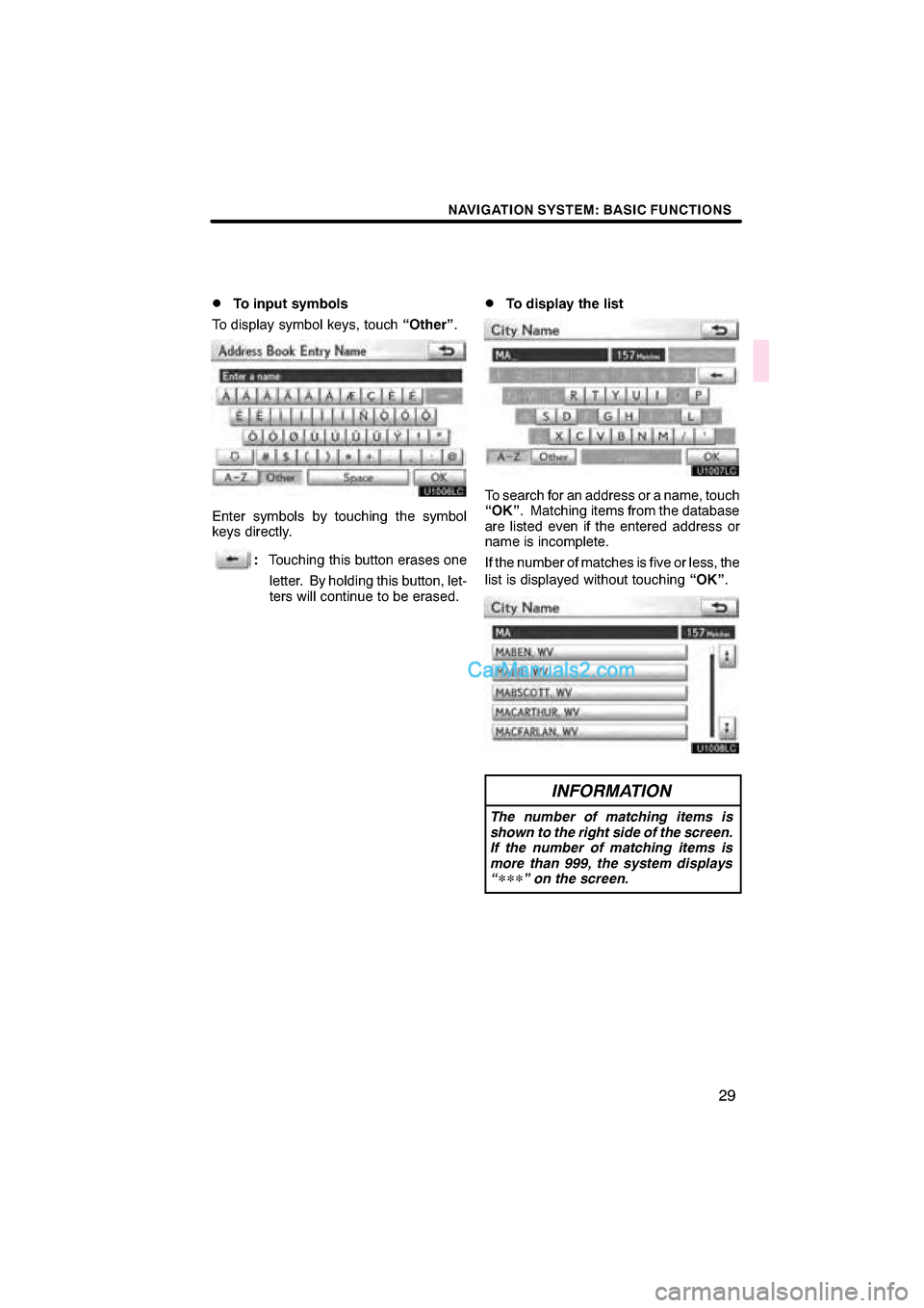 Lexus ES350 2011  Navigation Manual  \b	\b
\f 
\b \b


  
 \b	
 \f
	    
 \f
	 
   \f
	
 	
\f  
 
 
	 