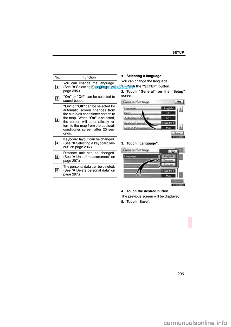 Lexus ES350 2010  Navigation Manual 

\b	
\f	

\b 
	 
	  	\b
 
\f	  	\b 	
 
\b	
 \b	\f\f 
	  
 
\b	 

\b	
 \b	\f\f 
	  
 
\b\