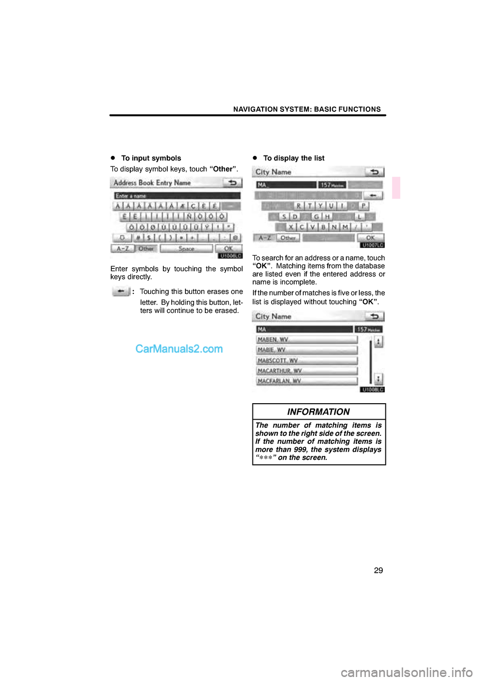 Lexus ES350 2010  Navigation Manual  \b	\b
\f 
\b \b


  
 \b	
 \f
	    
 \f
	 
   \f
	
 	
\f  
 
 
	 