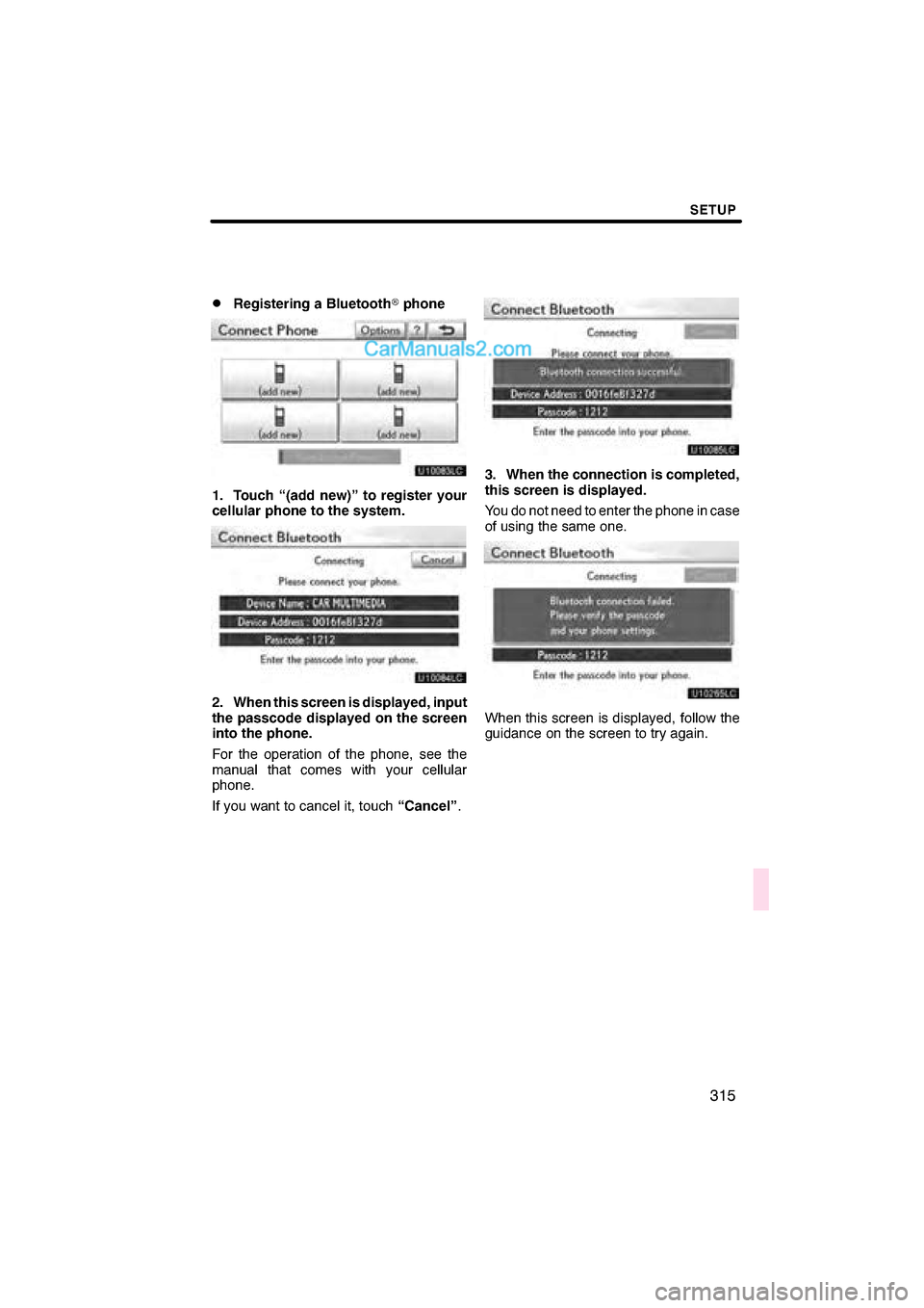 Lexus ES350 2010  Navigation Manual 


\b	
\f	
\b  


   
  \f\b	
\f \f
\f 
   


  !
 	
 
\f
 	
 	
" 	

 

 	
 
  
\f
	
