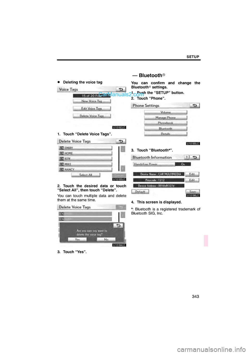 Lexus ES350 2010  Navigation Manual 


\b	
\f 	
 
 	\f
 
 \b	 
 \f
 
 	
 
 	  	
\b	 \b\b 	
 	
 \b	
 \b 	
 \f	
\f 	 \b \f	
	
 	 	
 