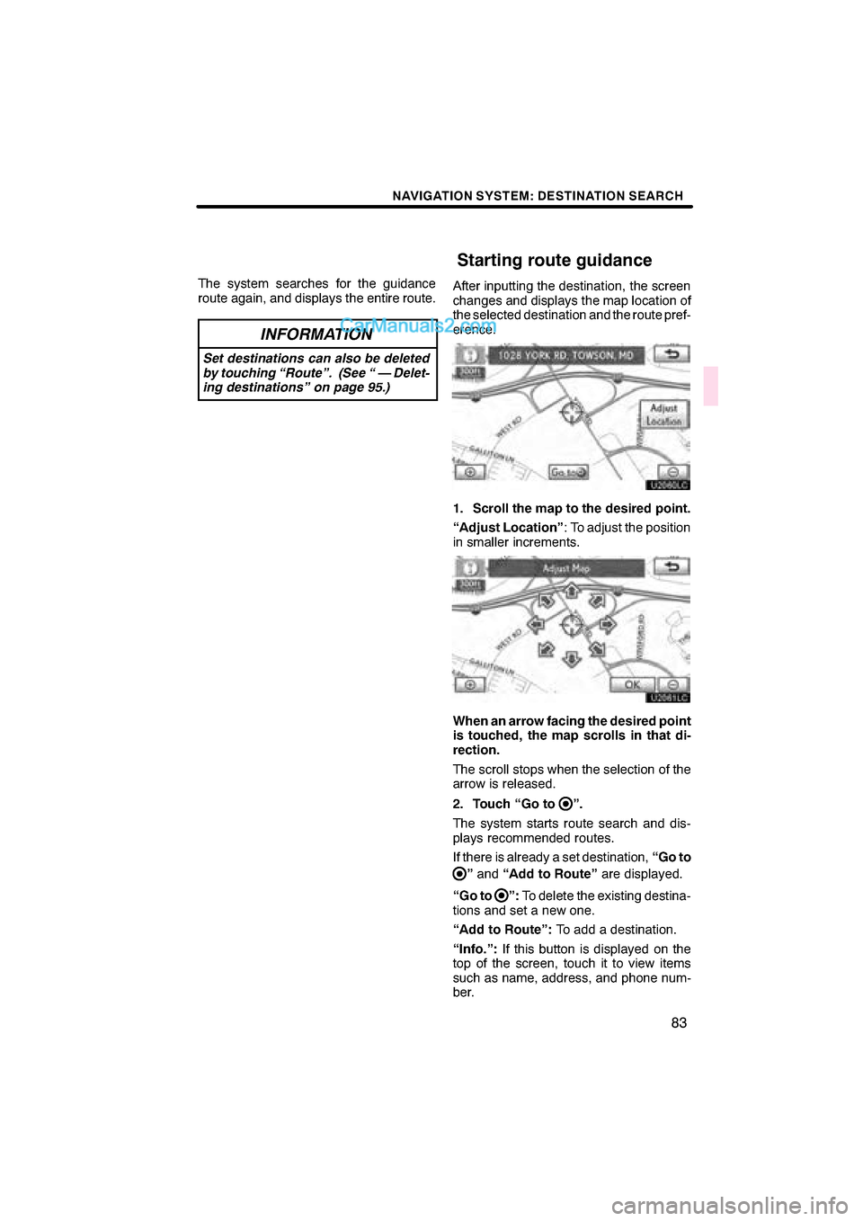 Lexus ES350 2010  Navigation Manual  \b	\b
\f 
\b \b


 \b	 
\f 
 \b 
\f
\b 

 
 
 \b \b \b
\b
	
 \f


  
 
 \f


\f
  