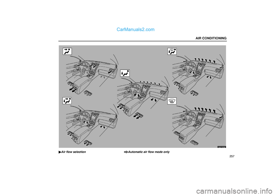 Lexus GS300 2006  Air Conditioning AIR CONDITIONING
257
G21002
Air flow selectionAutomatic air flow mode only  