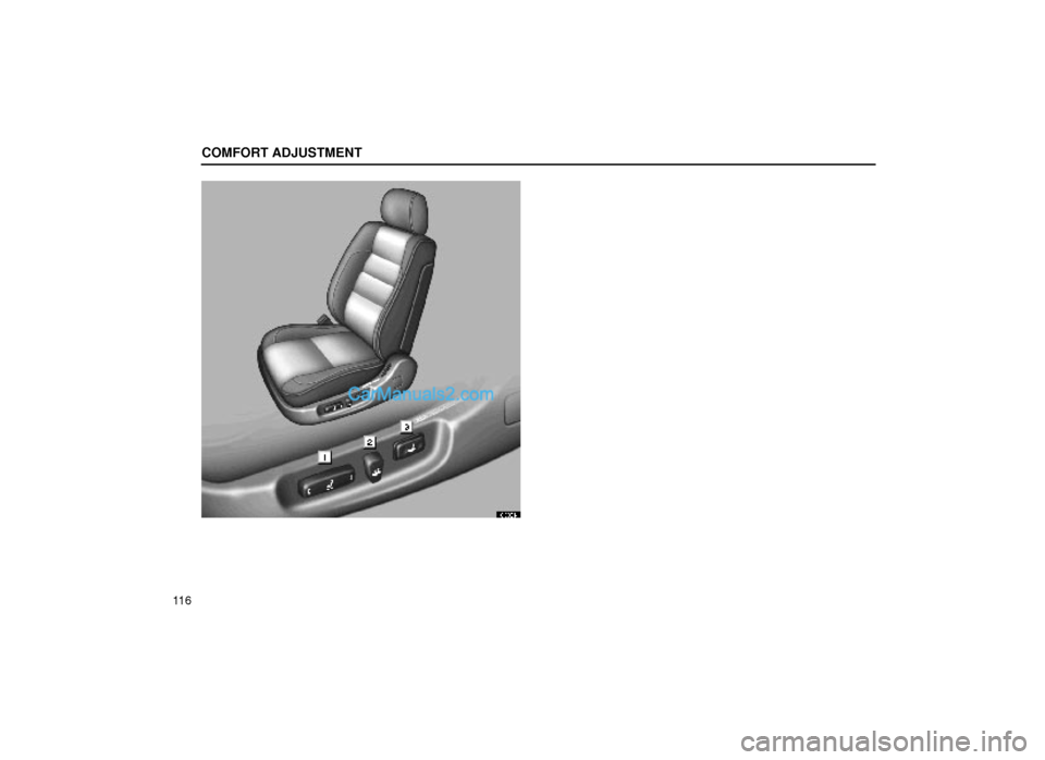 Lexus GS300 2000  Comfort Adjustment COMFORT ADJUSTMENT
11 6
16G001±1  