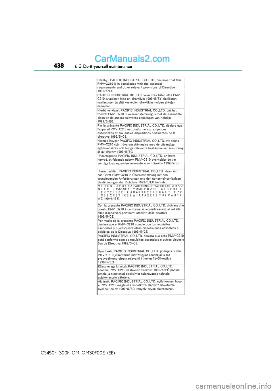 Lexus GS300h 2016  Owners Manual 4386-3. Do-it-yourself maintenance
GS450h_300h_OM_OM30F00E_(EE)  