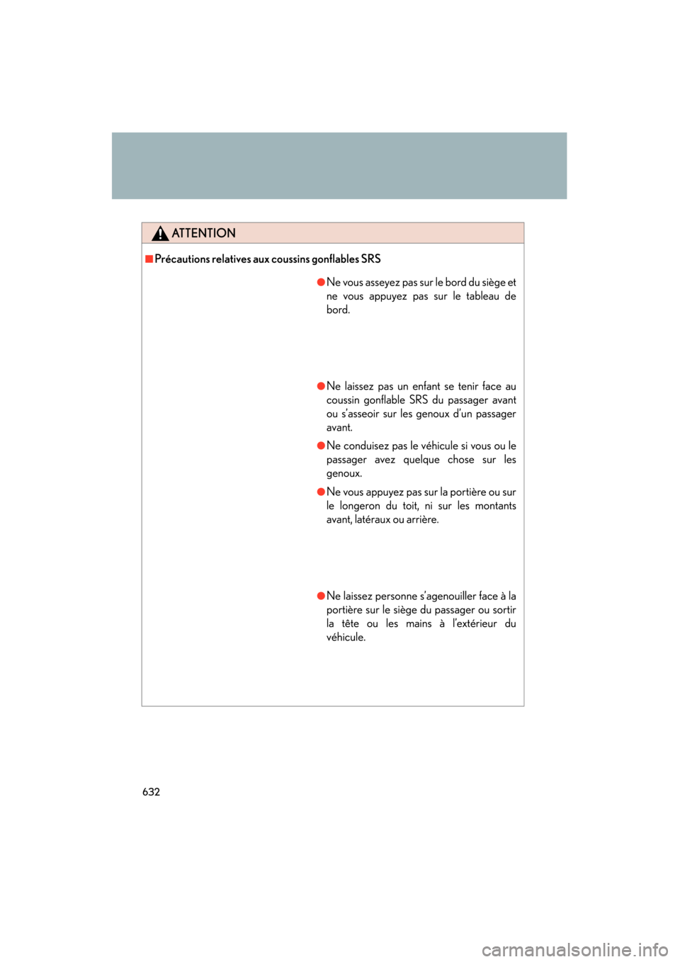 Lexus GS350 2011 Owners Manual 632
GS_G_U (OM30C11U)
May 28, 2010 8:31 pm Lexus GS350 2011 Owners Manual 632
GS_G_U (OM30C11U)
May 28, 2010 8:31 pm