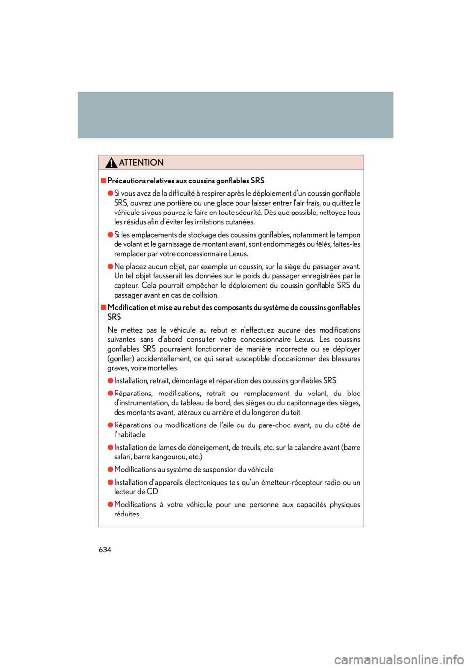 Lexus GS350 2011 Owners Manual 634
GS_G_U (OM30C11U)
May 28, 2010 8:31 pm Lexus GS350 2011 Owners Manual 634
GS_G_U (OM30C11U)
May 28, 2010 8:31 pm