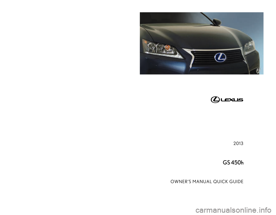 Lexus GS450h 2013  Navigation Manual 